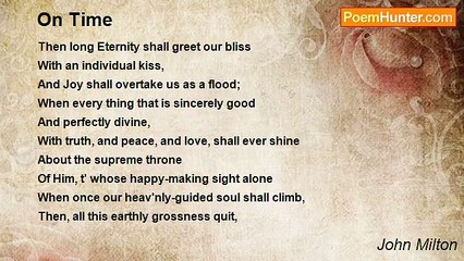 John Milton - On Time