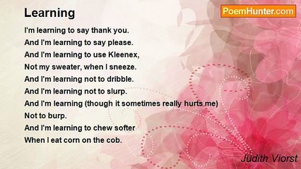 Judith Viorst - Learning