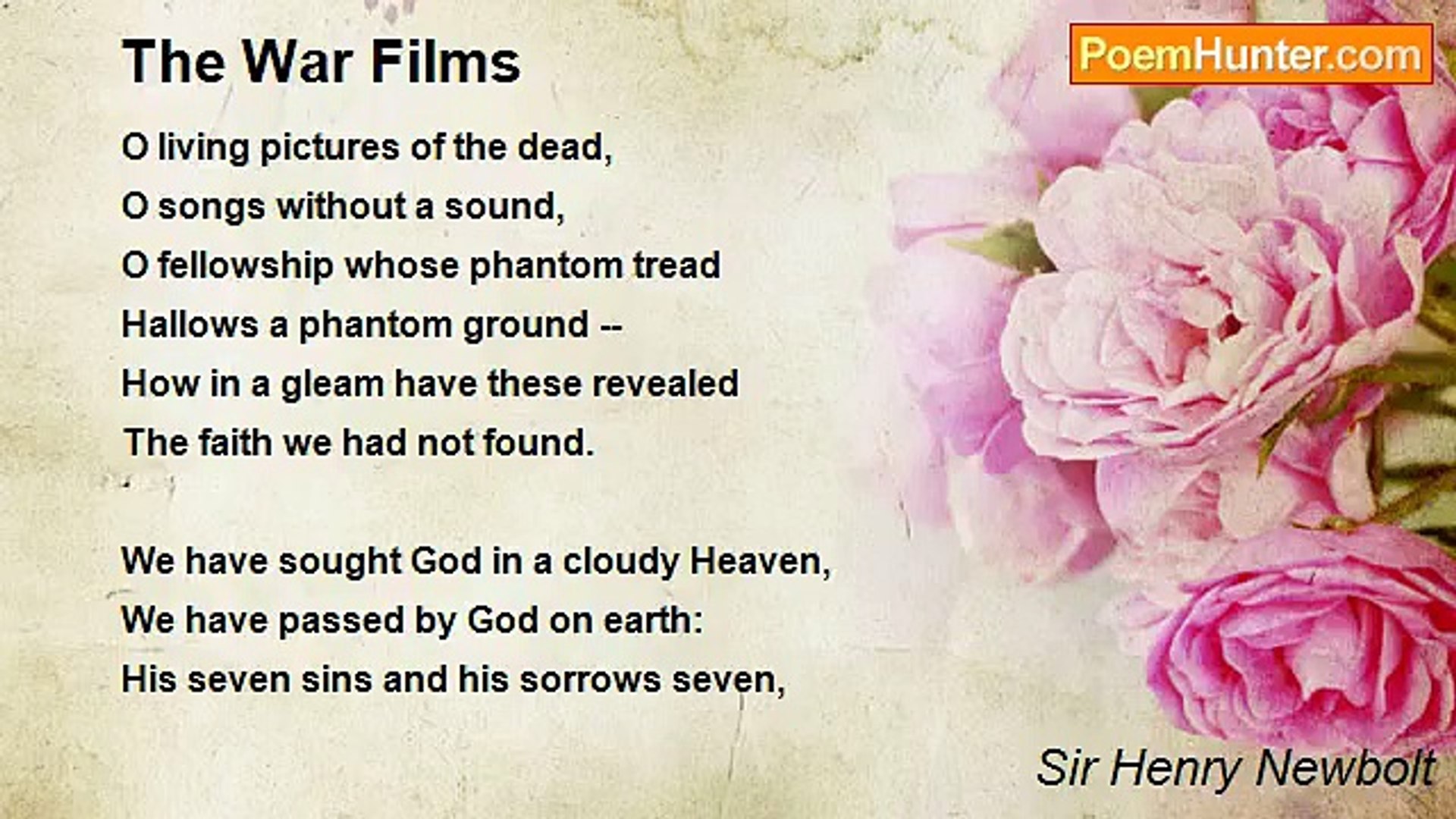 ⁣Sir Henry Newbolt - The War Films
