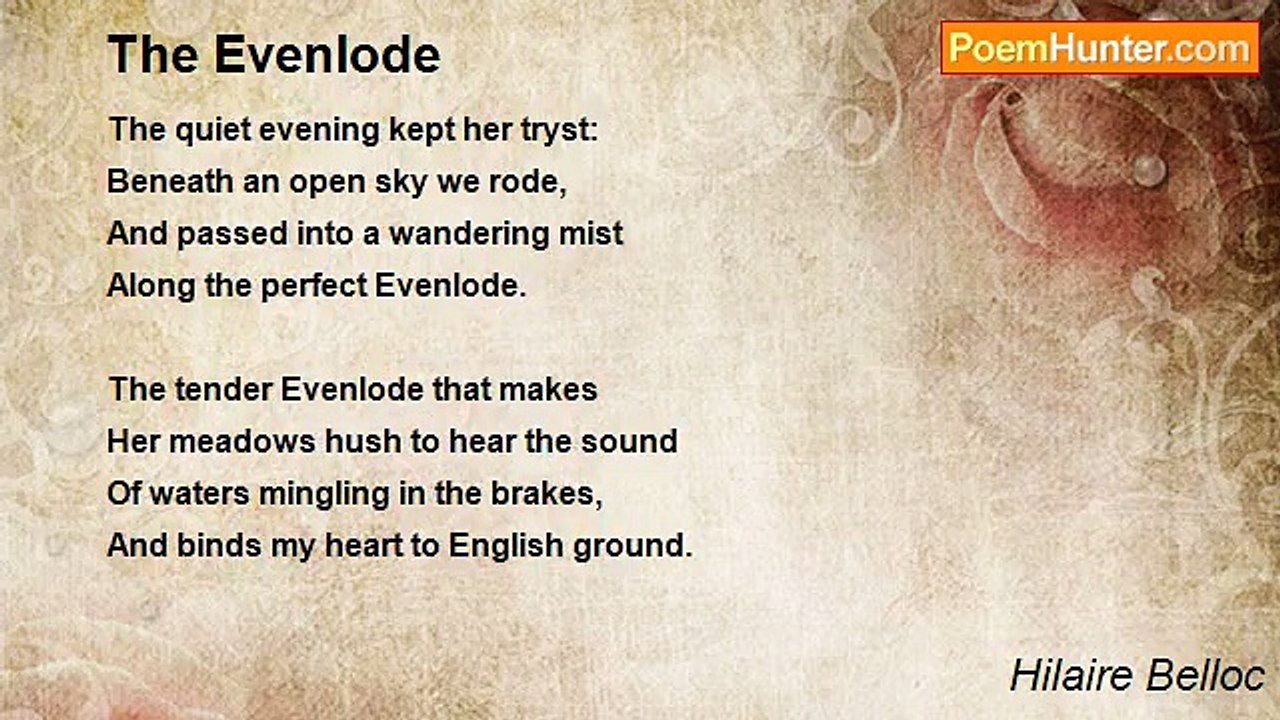 Hilaire Belloc - The Evenlode