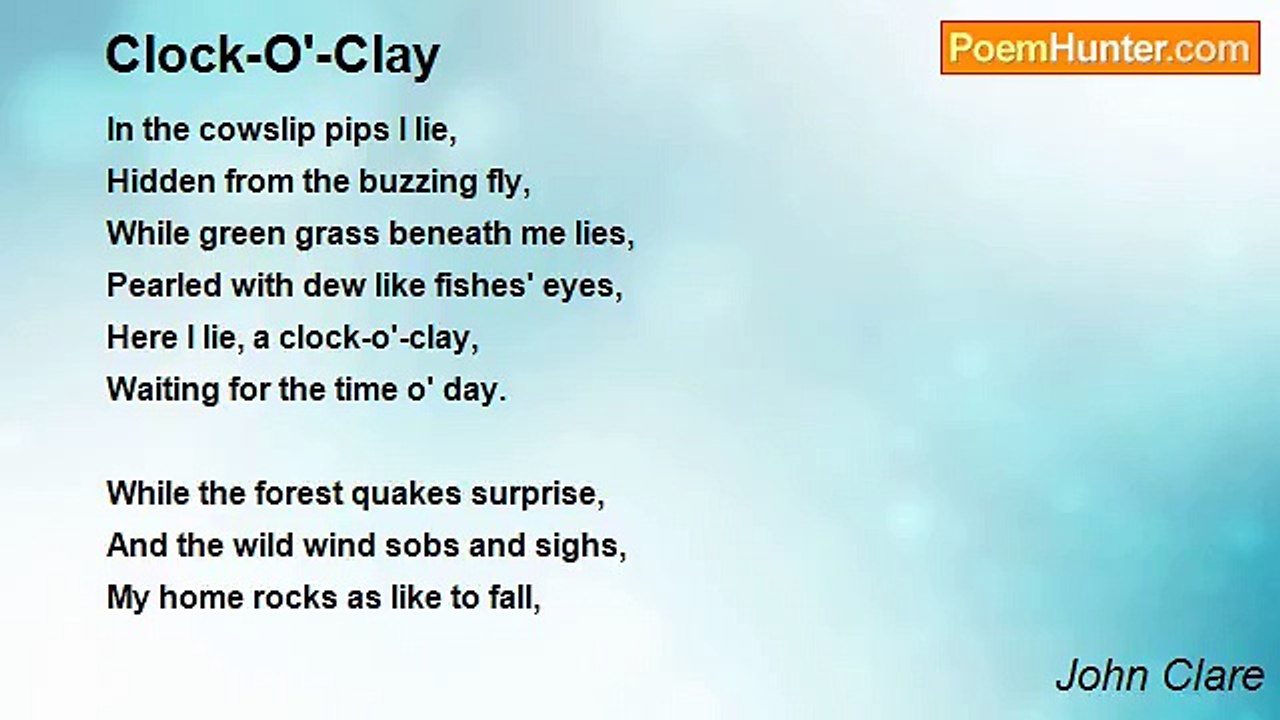 John Clare - Clock-O'-Clay