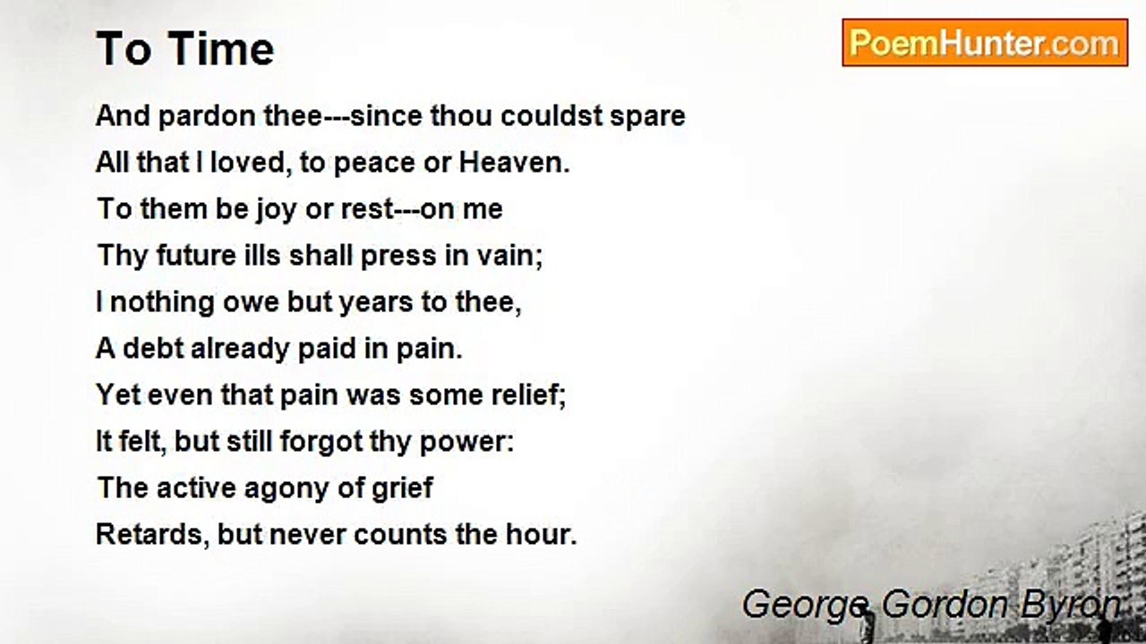 George Gordon Byron - To Time