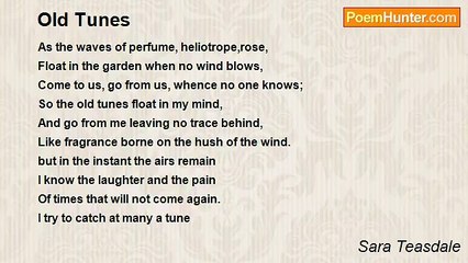 Sara Teasdale - Old Tunes