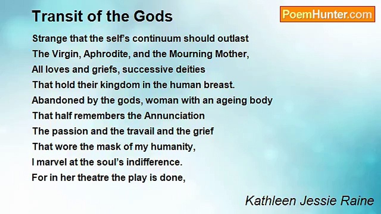 Kathleen Jessie Raine - Transit of the Gods
