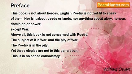 Wilfred Owen - Preface