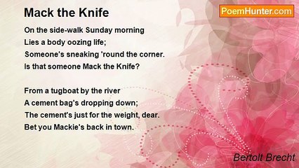 Bertolt Brecht - Mack the Knife