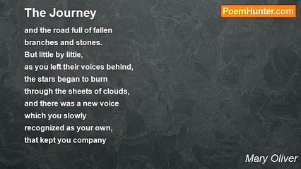 Mary Oliver - The Journey