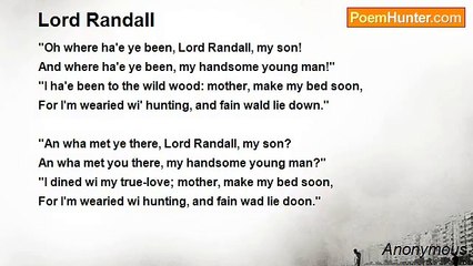 Anonymous - Lord Randall