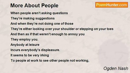 Ogden Nash - More About People