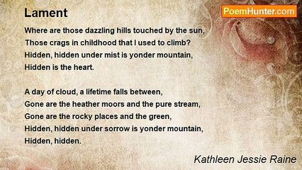 Kathleen Jessie Raine - Lament