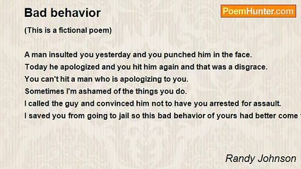 Randy Johnson - Bad behavior
