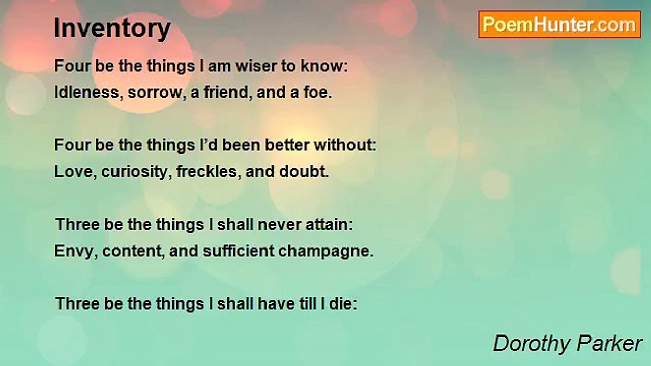 Dorothy Parker - Inventory
