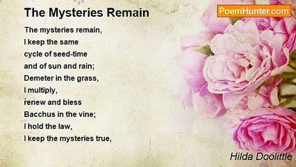 Hilda Doolittle - The Mysteries Remain