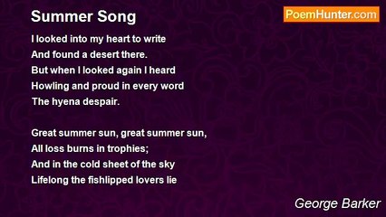 George Barker - Summer Song