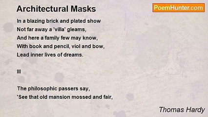 Thomas Hardy - Architectural Masks