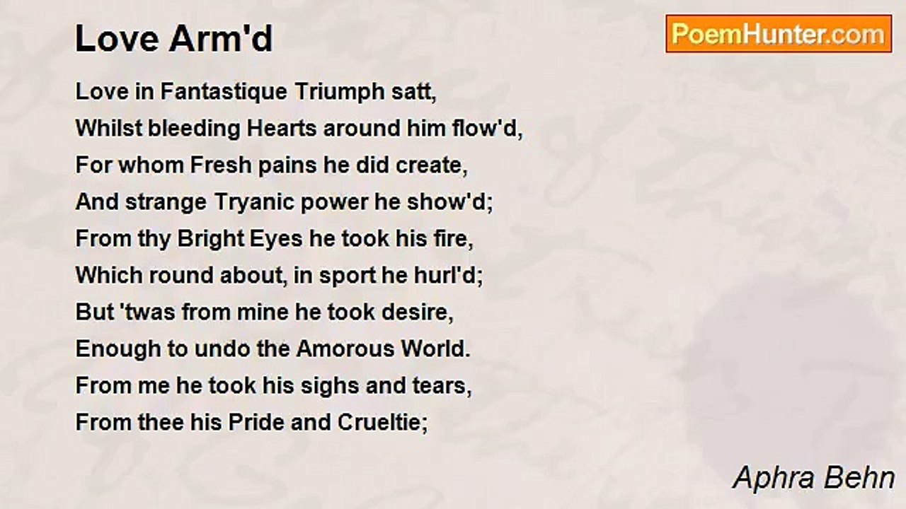 Aphra Behn - Love Arm'd