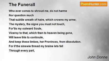 John Donne - The Funerall