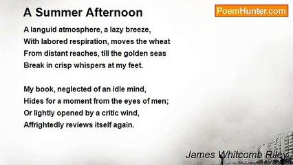 James Whitcomb Riley - A Summer Afternoon