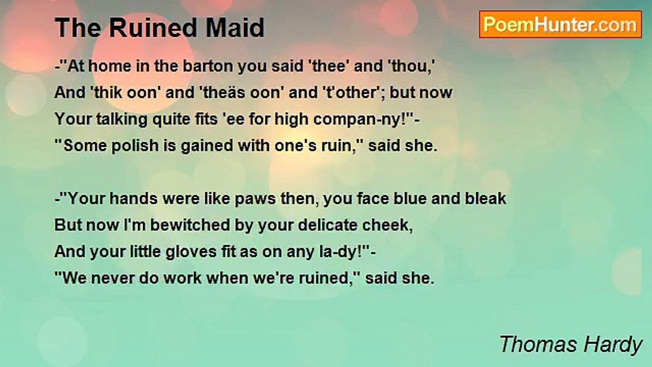 Thomas Hardy - The Ruined Maid