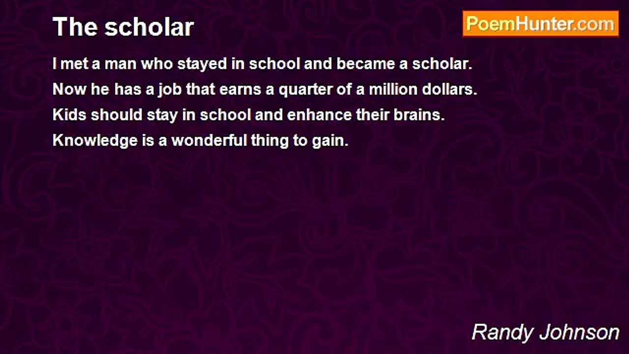 Randy Johnson - The scholar