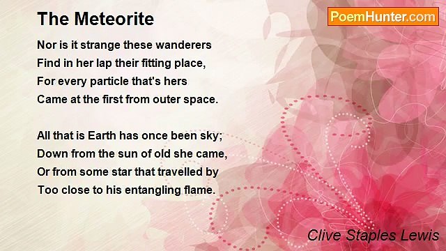 Clive Staples Lewis - The Meteorite