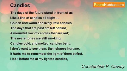 Constantine P. Cavafy - Candles