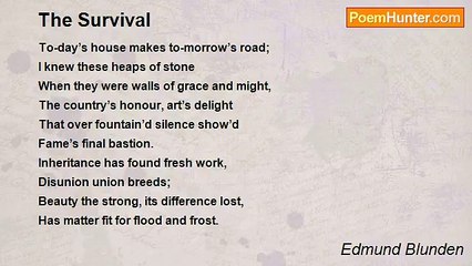Edmund Blunden - The Survival