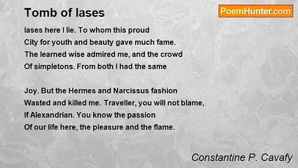 Constantine P. Cavafy - Tomb of Iases