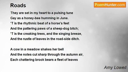 Amy Lowell - Roads