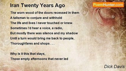 Dick Davis - Iran Twenty Years Ago