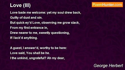 George Herbert - Love (III)