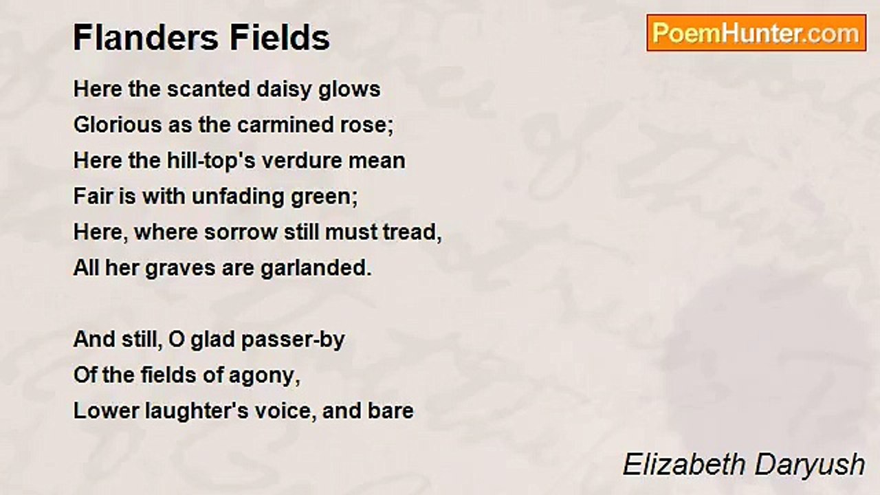 Elizabeth Daryush - Flanders Fields
