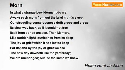 Helen Hunt Jackson - Morn
