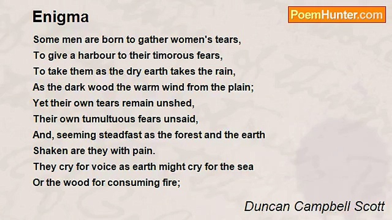 Duncan Campbell Scott - Enigma