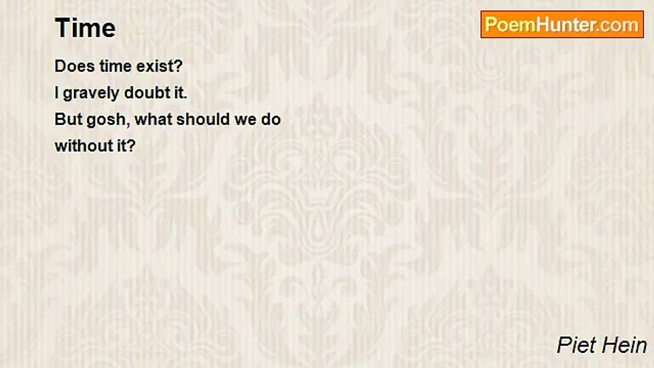 Piet Hein - Time