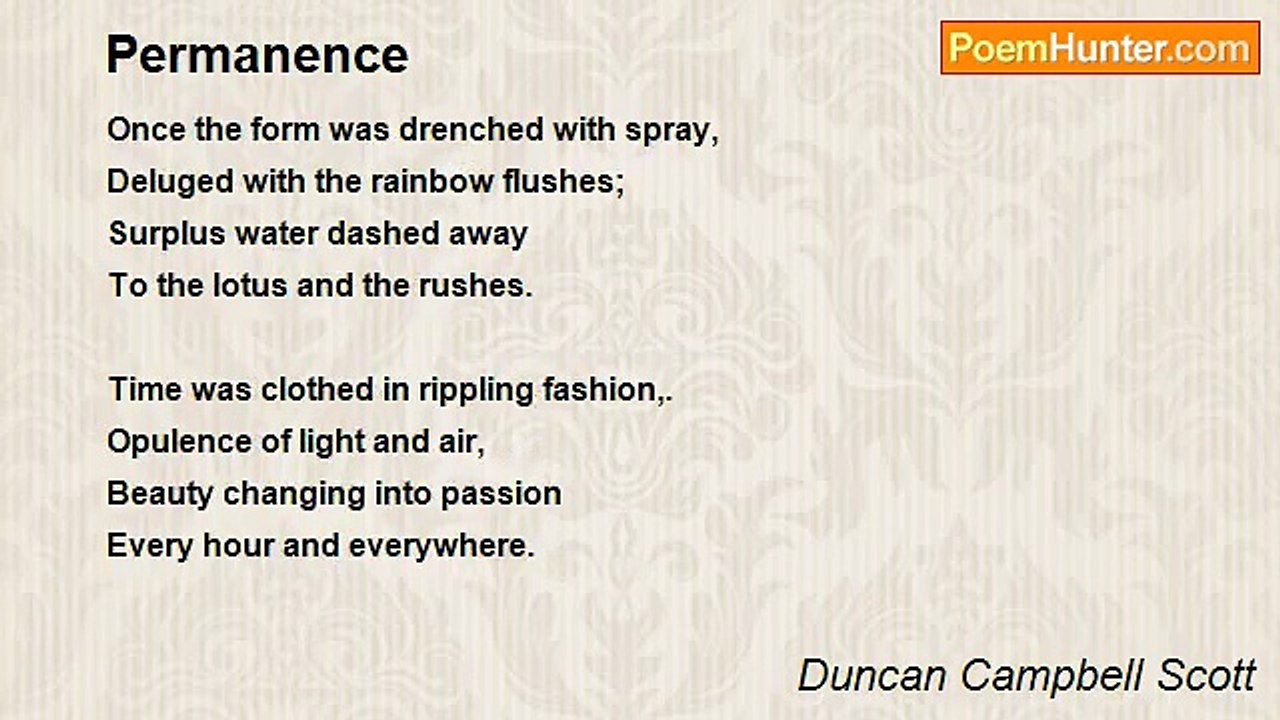 Duncan Campbell Scott - Permanence