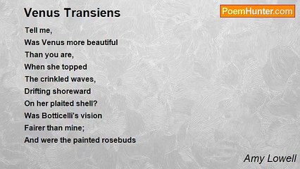 Amy Lowell - Venus Transiens