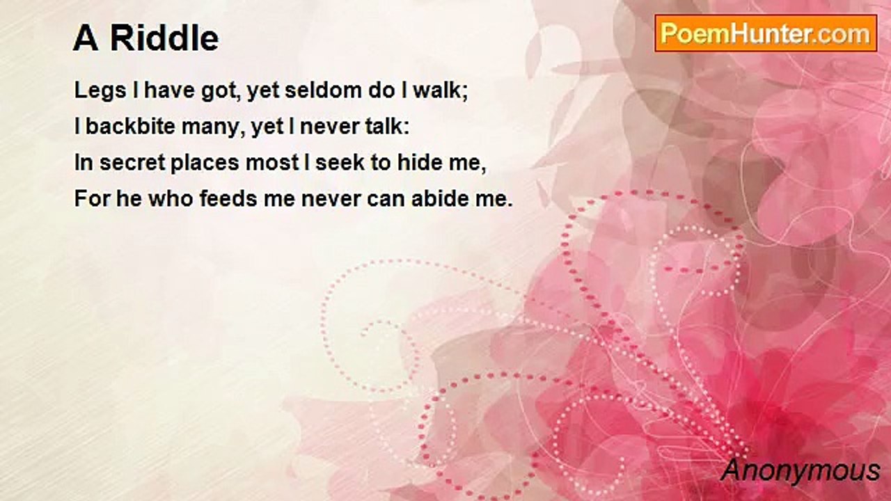 Anonymous - A Riddle