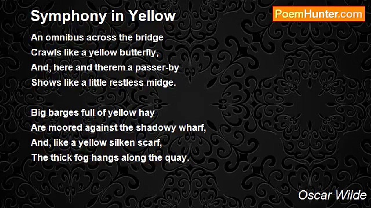 Oscar Wilde - Symphony in Yellow