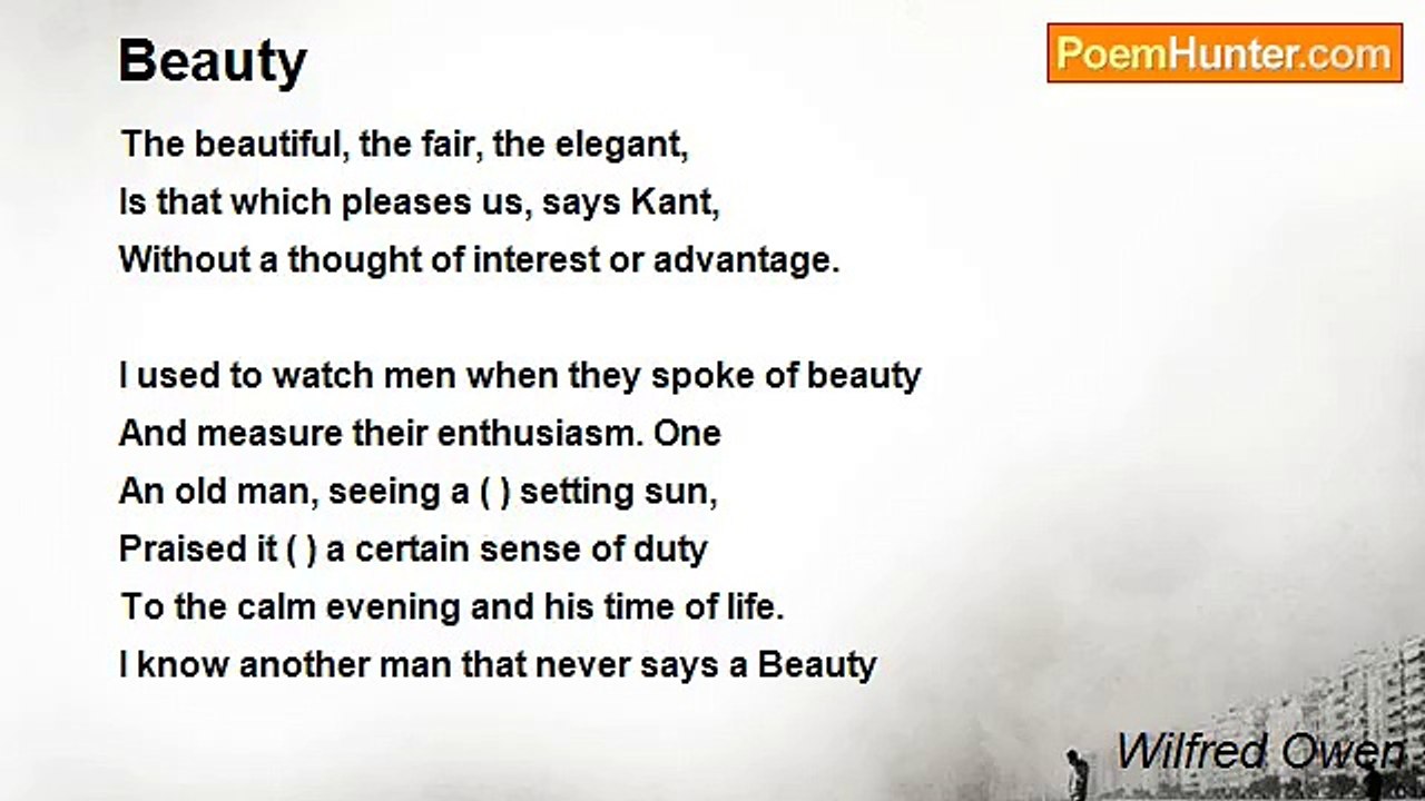 Wilfred Owen - Beauty