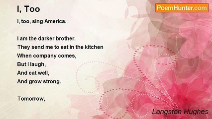 Langston Hughes - I, Too
