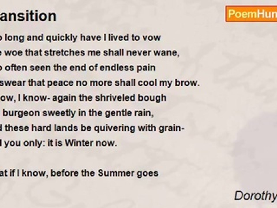 Dorothy Parker - Transition