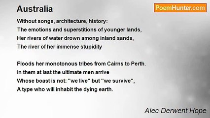 Alec Derwent Hope - Australia
