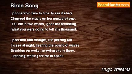 Hugo Williams - Siren Song