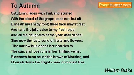 William Blake - To Autumn