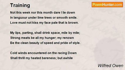 Wilfred Owen - Training