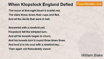 William Blake - When Klopstock England Defied