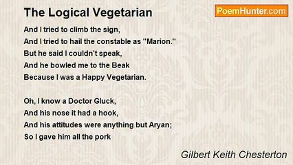 Gilbert Keith Chesterton - The Logical Vegetarian