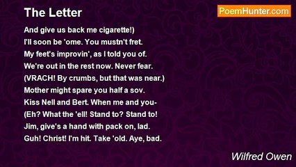 Wilfred Owen - The Letter