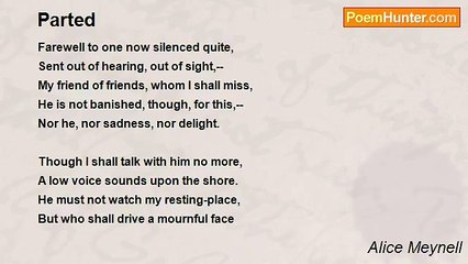 Alice Meynell - Parted